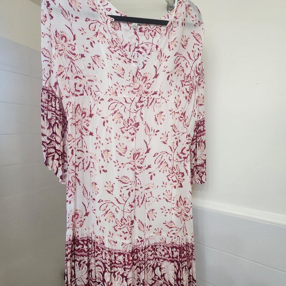 Vintsge Lucky Brand 3/4 Flutter Sleeve Dress